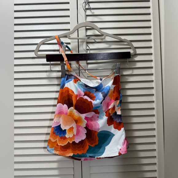 La Blanca Floral Rhythm One Shoulder Keyhole Tankini Top. - Picture 3 of 6